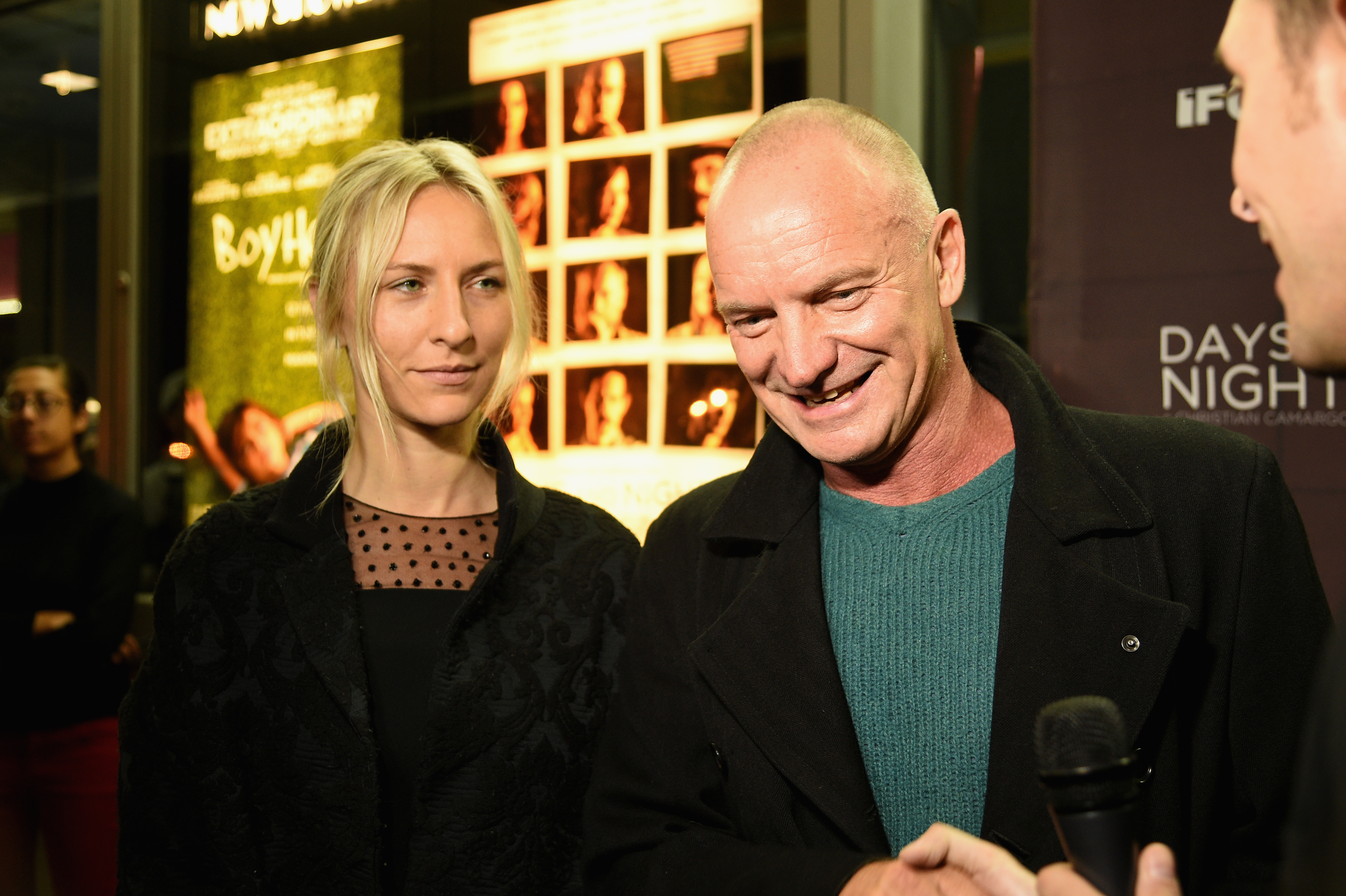 Mickey Sumner and Sting attend the premiere of "Days And Nights" at the IFC Center in New York City on September 25, 2014. | Source: Getty Images