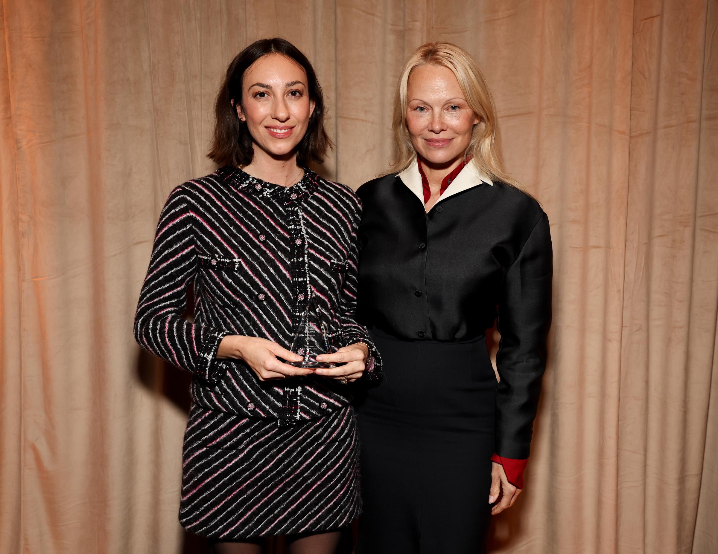 Gia Coppola and Pamela Anderson at the Hamilton Behind the Camera Awards in Los Angeles, California on November 14, 2024 | Source: Getty Images