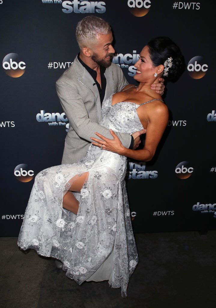 New parents Artem Chigvintsev and Nikki Bella attend the 2017 DWTS Season 25 in Los Angeles. | Photo: Getty Images