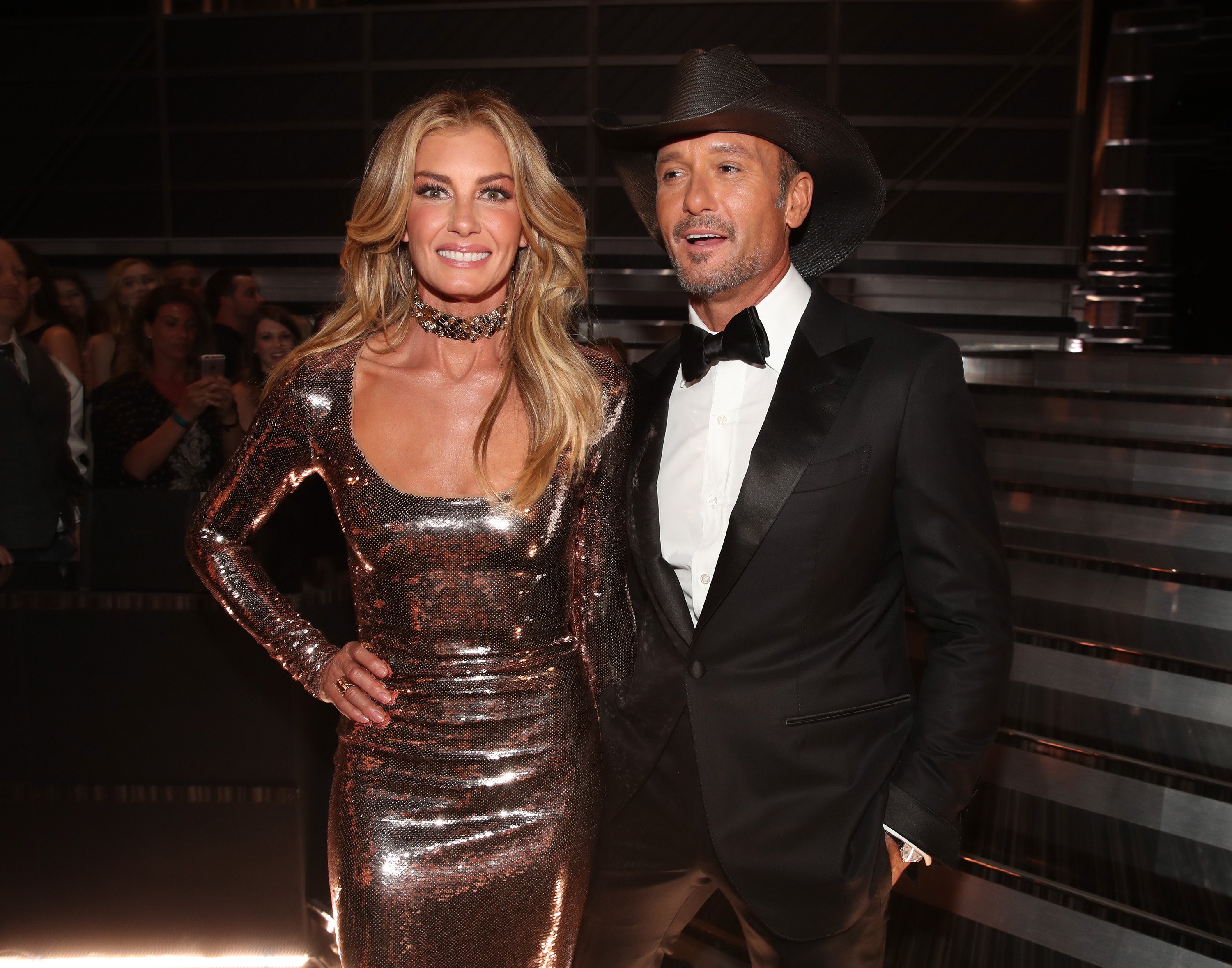 Faith Hill and her husband Tim McGraw at the 52nd Academy of Country Music Awards at T-Mobile Arena on April 2, 2017, in Las Vegas, Nevada | Source: Getty Images