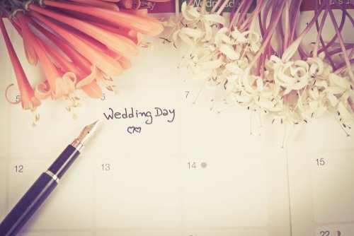 A calendar with the wedding date marked. | Source: Shutterstock.