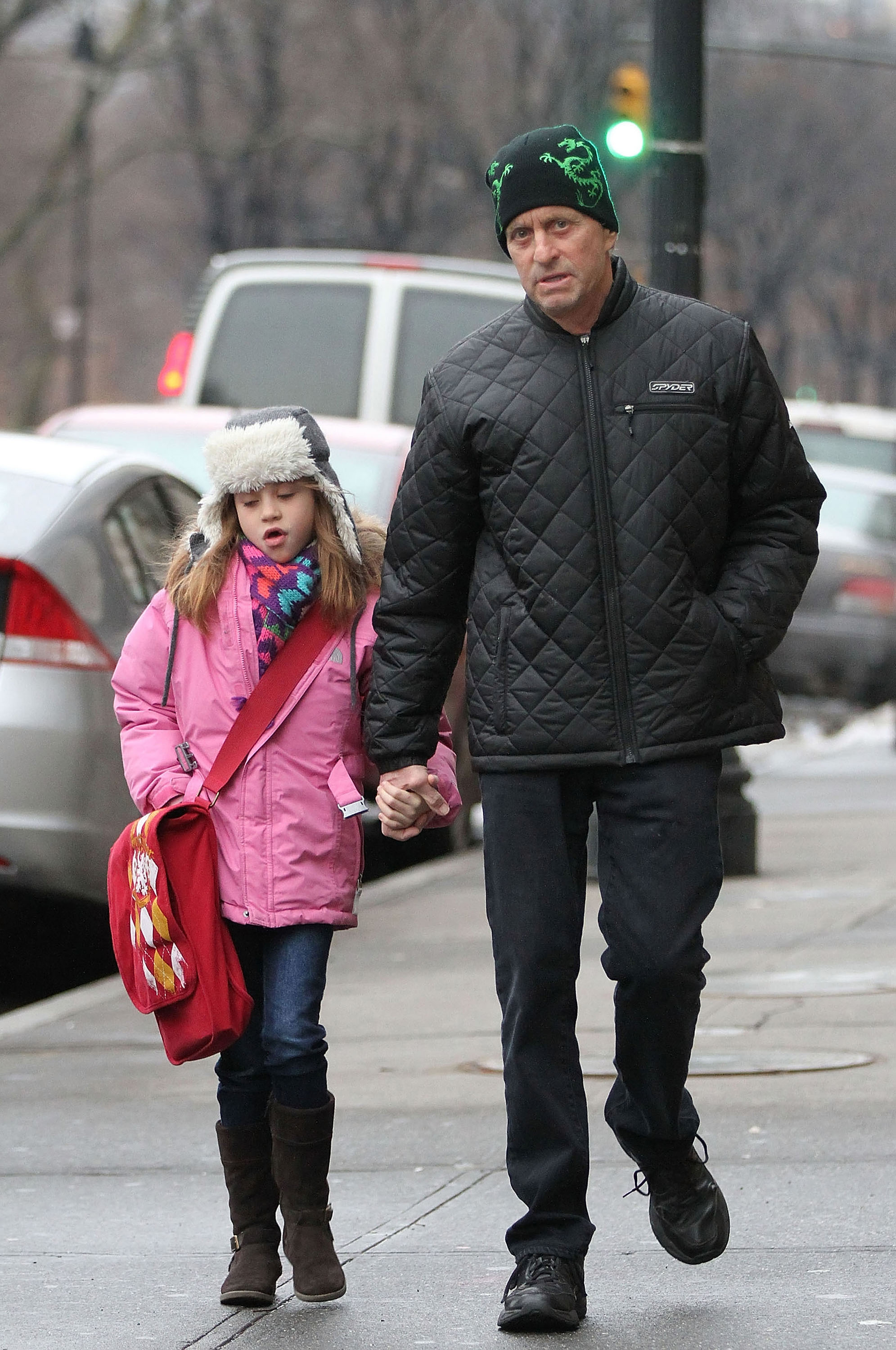 Michael Douglas and his daughter Carys Zeta Douglas are seen on January 19, 2011 in New York City | Source: Getty Images