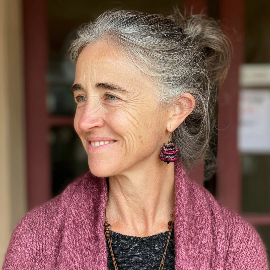 A smiling older woman | Source: Midjourney