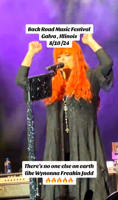 Wynonna Judd performing at the Back Road Music Festival, posted on August 12, 2024 | Source: TikTok/tanaaa142