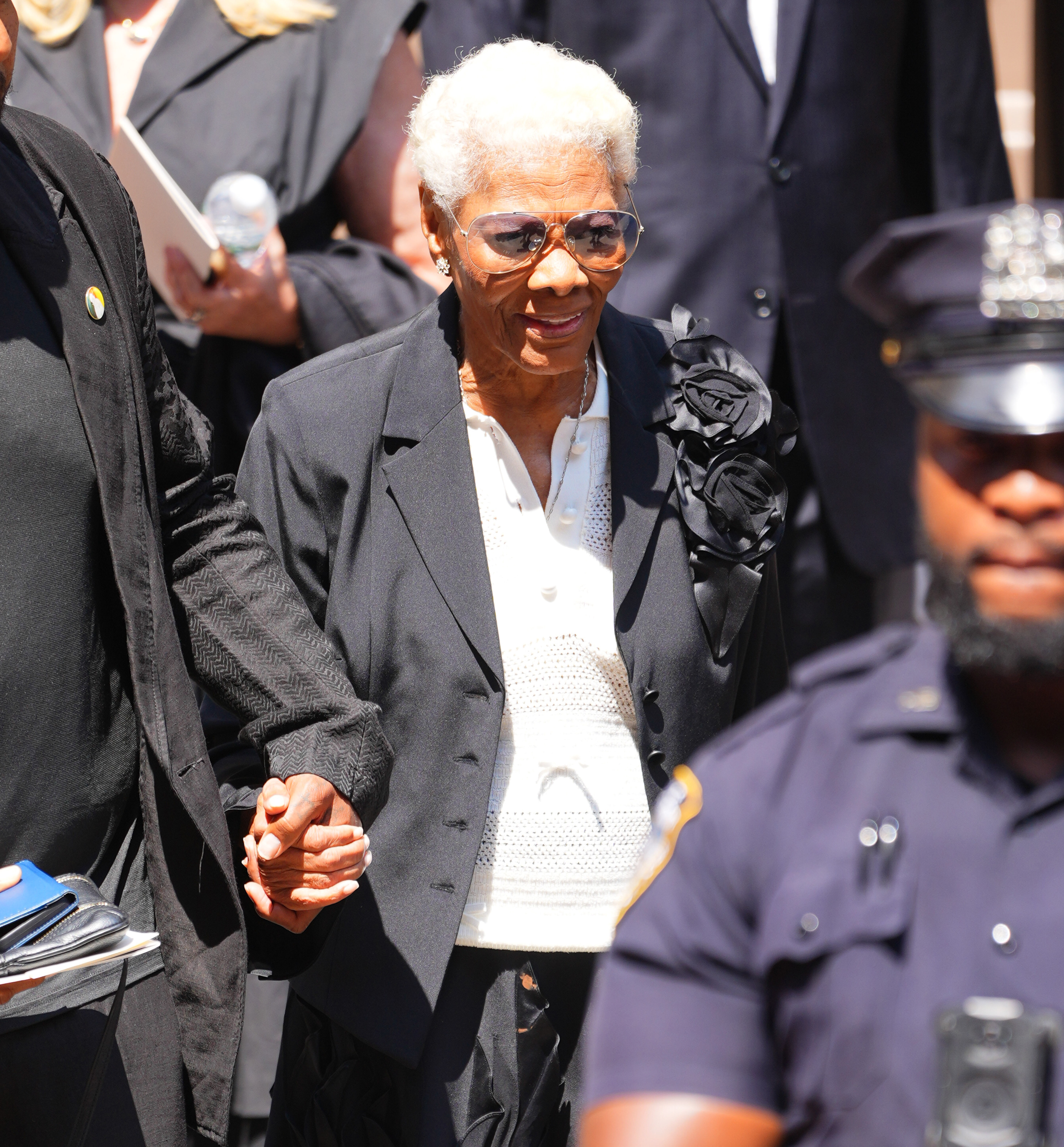 The legendary Dionne Warwick said some beautiful words about Clive Davis during the service, according to reports. | Source: Getty Images