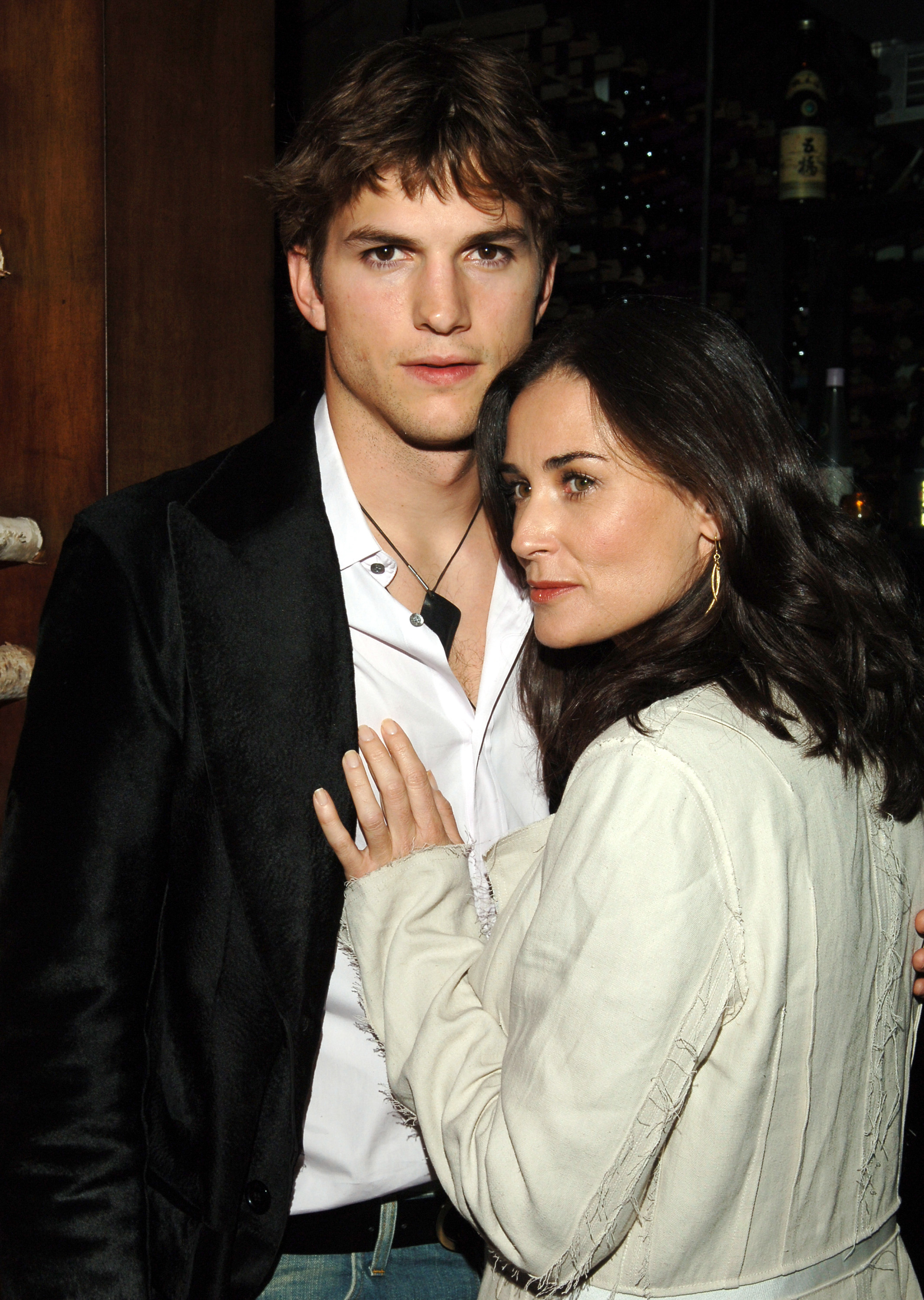 Ashton Kutcher and Demi Moore during the "Guess Who" Los Angeles premiere after party in Hollywood, California, on March 13, 2005 | Source: Getty Images