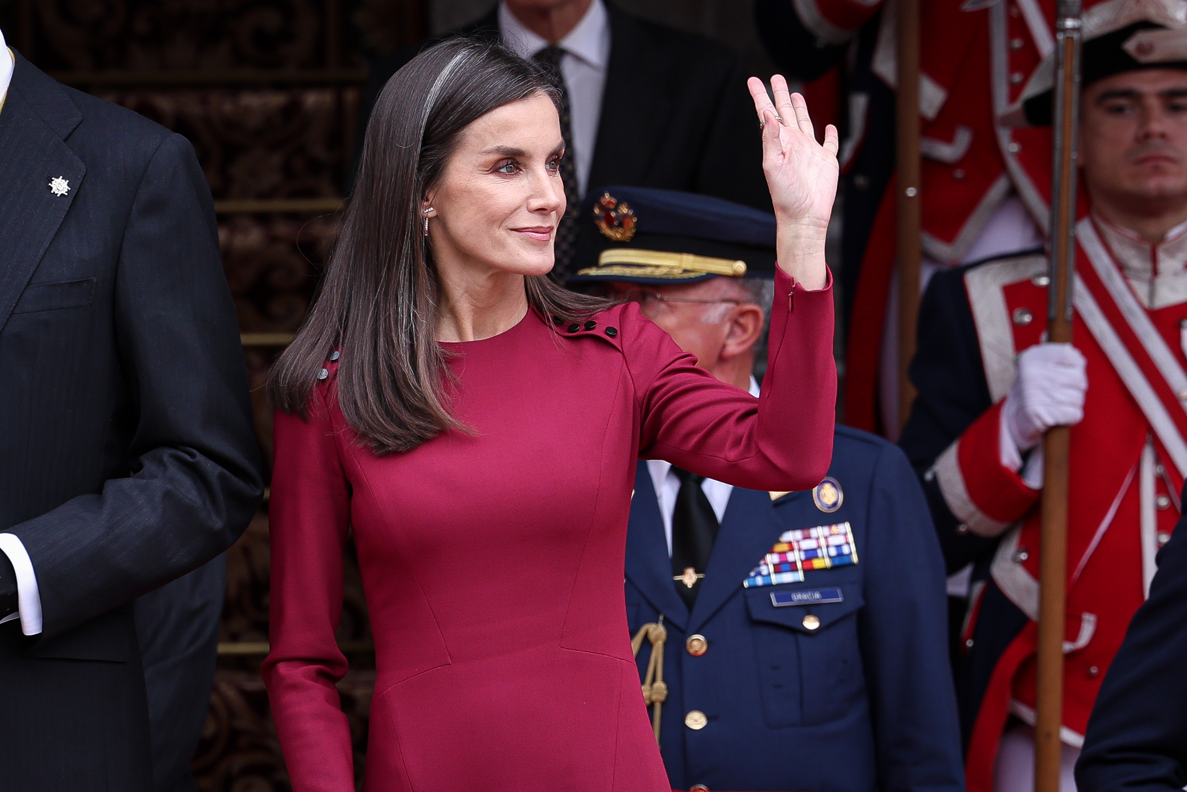 Queen Letizia of Spain at the solemn opening of the 15th legislature at the Spanish Parliament on November 29, 2023, in Madrid. | Source: Getty Images