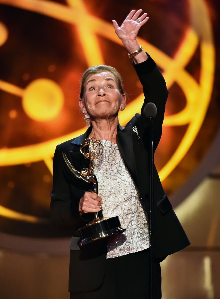 Judge Judy during her acceptance speech at Daytime Emmy / Getty Images