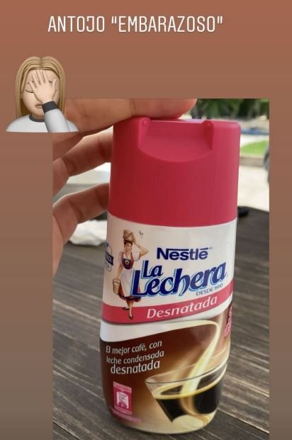 El antojo de Lorena por la leche condensada. | Foto: Instagram/lorenagomez_