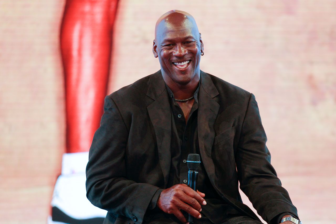 Michael Jordan attends a press conference for the celebration of the 30th anniversary of the Air Jordan Shoe in Paris on June 12, 2015 in Paris, France. | Source: Getty Images
