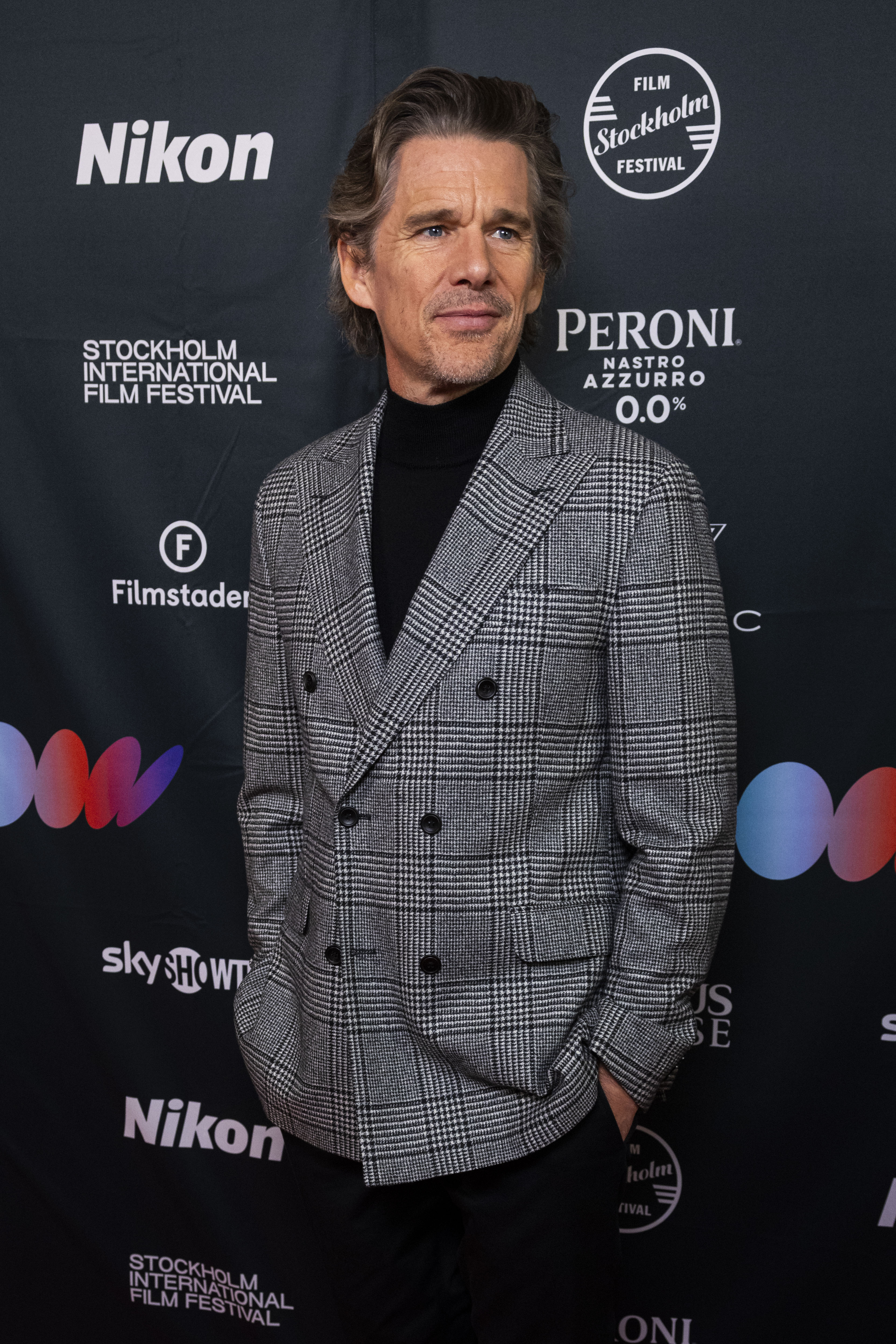 Ethan Hawke after receiving the Stockholm Film Festival's Lifetime Achievement Award 2023 on November 10, 2023, in Stockholm, Sweden. | Source: Getty Images