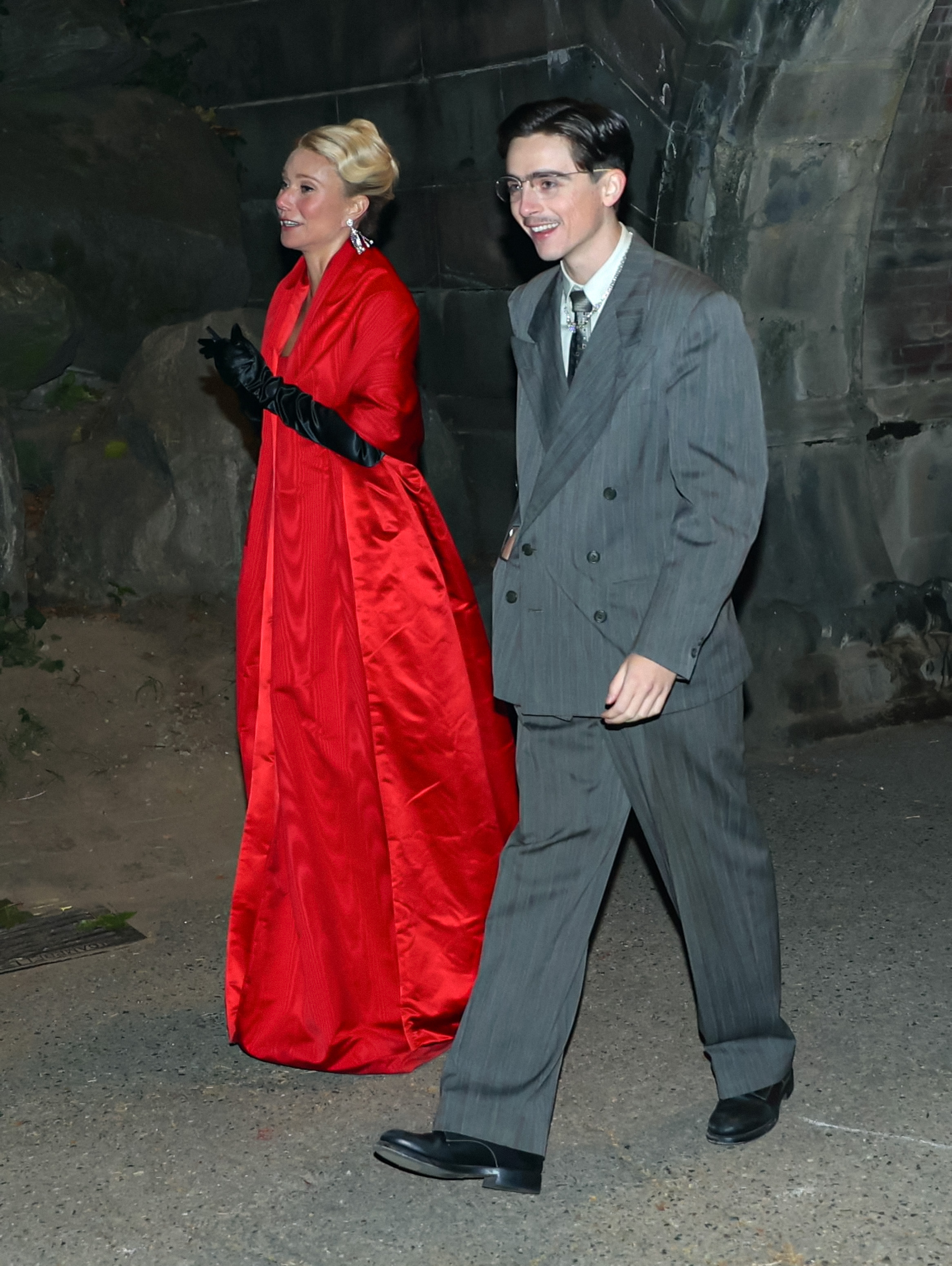 Gwyneth Paltrow and Timothée Chalamet in Central Park | Source: Getty Images