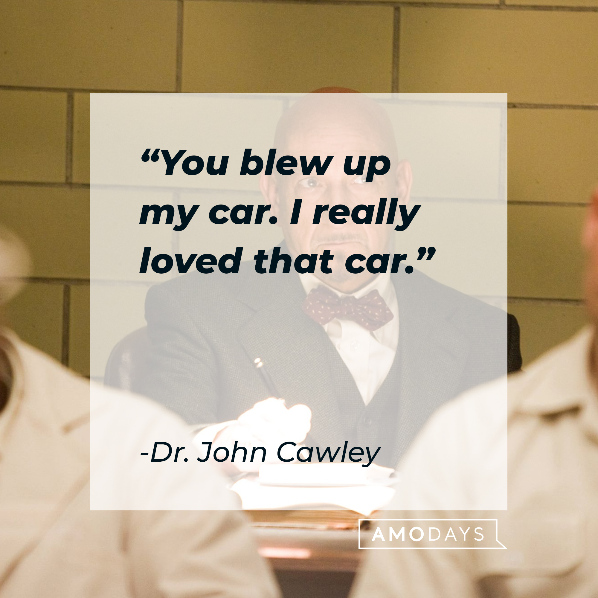 Dr. John Cawley's quote: "You blew up my car. I really loved that car." | Source: facebook.com/ShutterIsland