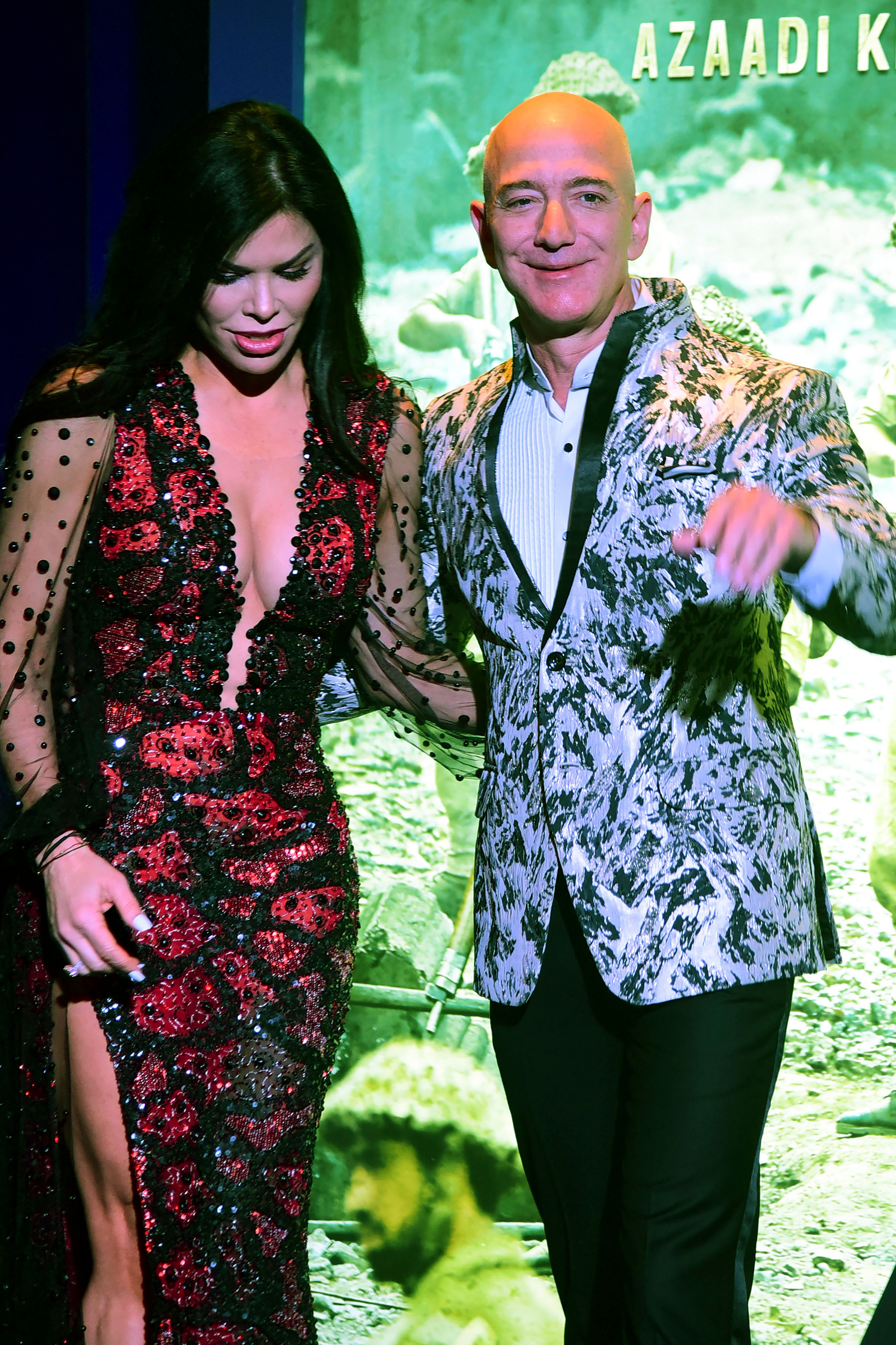 Lauren Sanchez and Jeff Bezos attend an event on January 16, 2020, in Mumbai, India. | Source: Getty Images