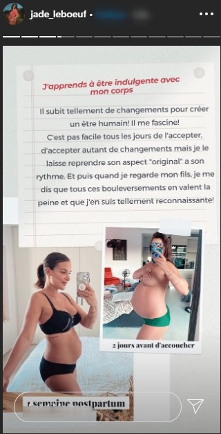Capture de la storie de Jade leboeuf | Instagram/jade_leboeuf