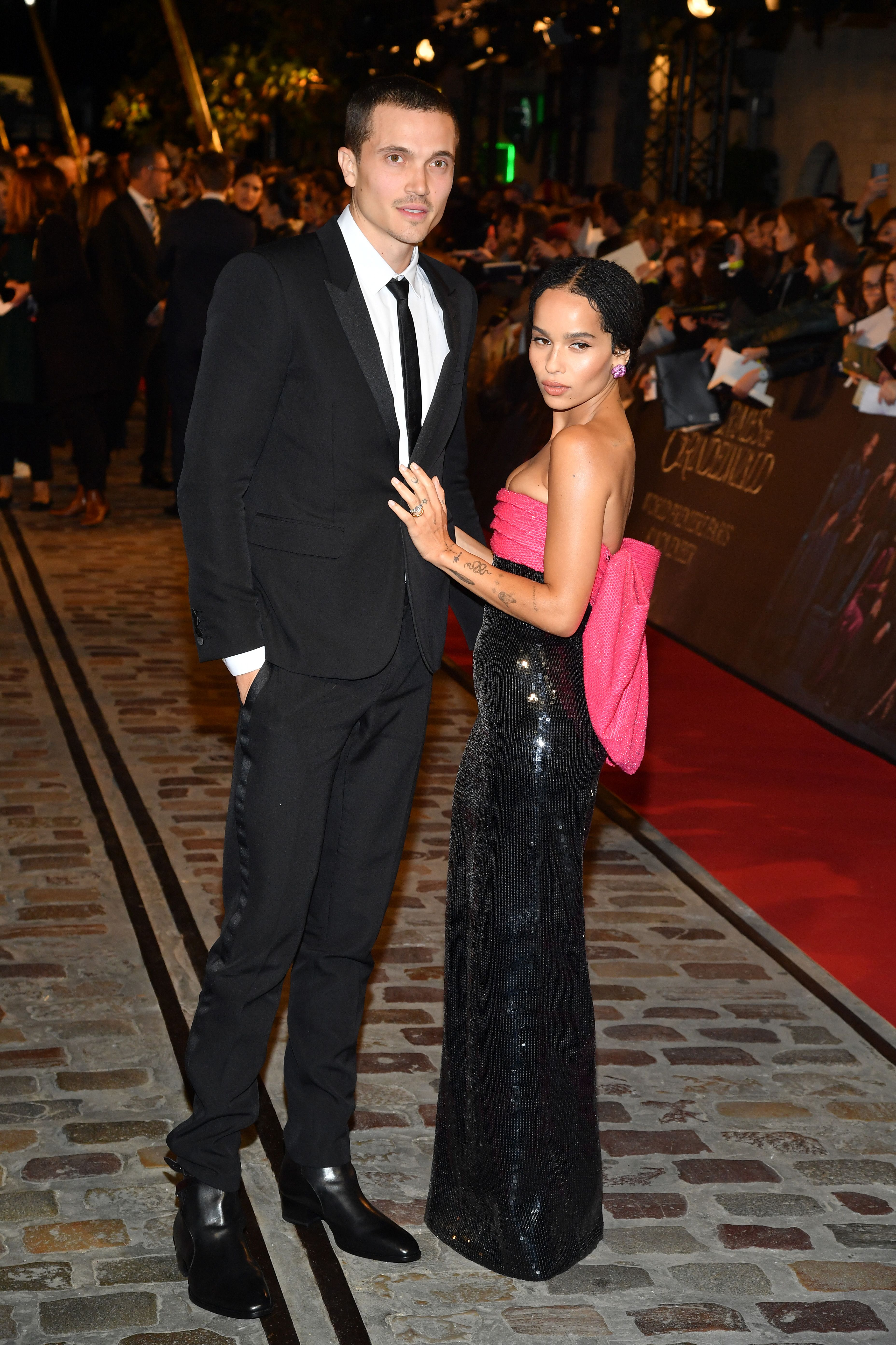 Karl Glusman and Zoe Kravitz during the "Fantastic Beasts: The Crimes Of Grindelwald" World Premiere at UGC Cine Cite Bercy on November 8, 2018, in Paris, France. | Source: Getty Images