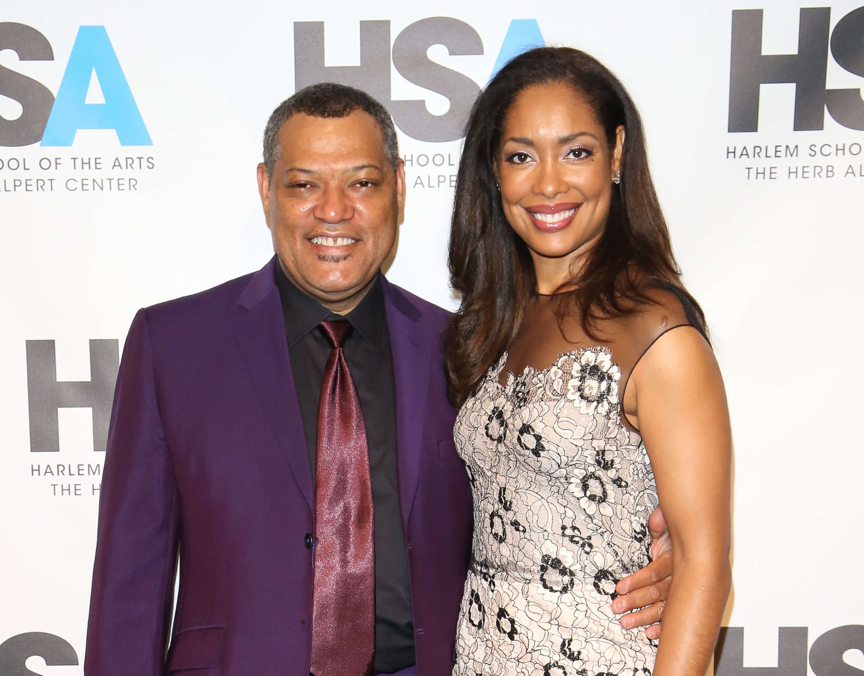 Laurence Fishburne and Gina Torres during The Harlem School Of The Arts Fall Benefit at Jazz at Lincoln Center on October 8, 2013, in New York City. | Source: Getty Images