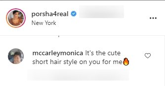A fan's comment on Porsha Williams' new hairstyle. | Photo: Instagram/porsha4real