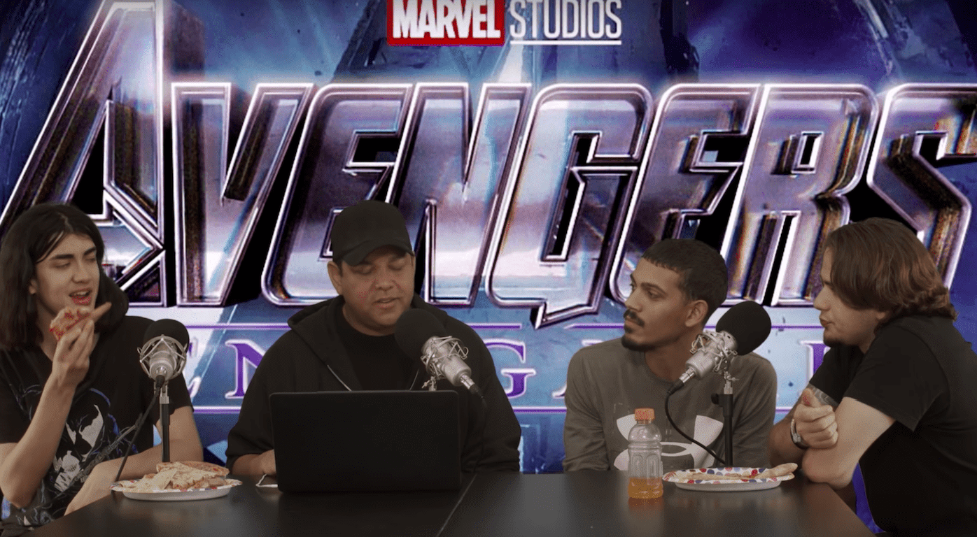 The Jackson brothers reviewing Avengers: End Game on their YouTube channel with James Sutherland. | Source: YouTube/LifeOn2
