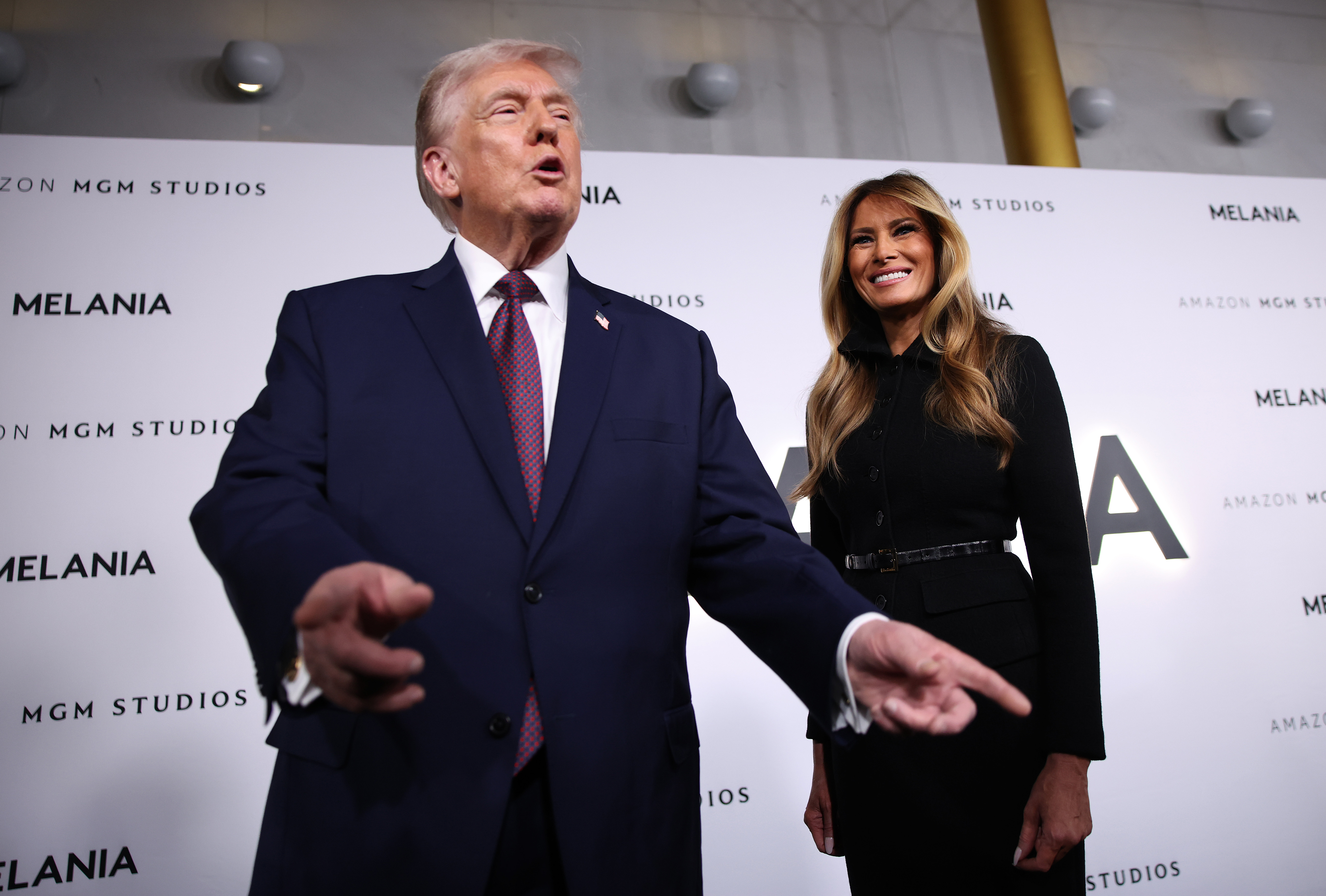 U.S. President Donald Trump and U.S. First Lady Melania Trump during the "Melania" world premiere at the Kennedy Center in Washington, D.C., on January 29, 2026. | Source: Getty Images