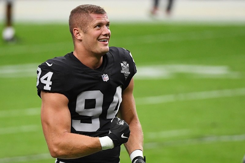 Carl Nassib on November 15, 2020 in Las Vegas, Nevada | Photo: Getty Images