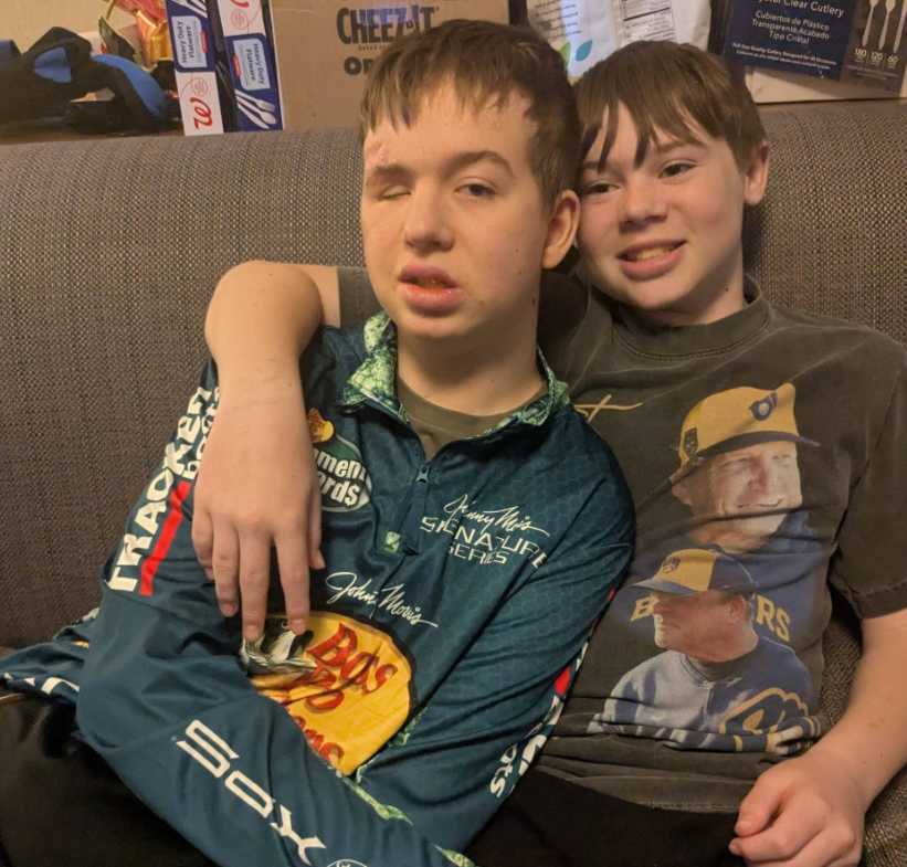 Brett and Grant Jedwabny posing together in a post dated May 11, 2025 | Source: Facebook/TylerandNicole Jedwabny