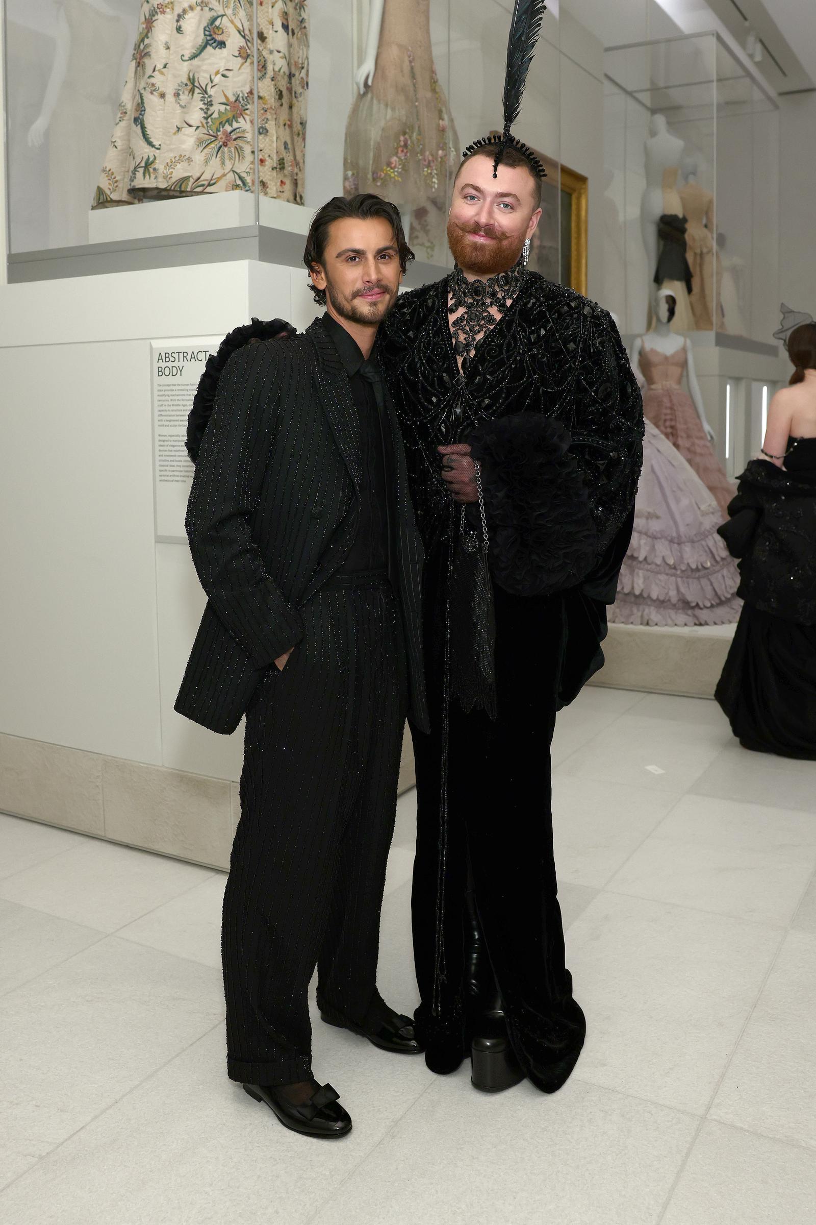 Christian Cowan and Sam Smith attend the Met Gala celebrating "Costume Art" at the Metropolitan Museum of Art on May 4, 2026, in New York City | Source: Getty Images