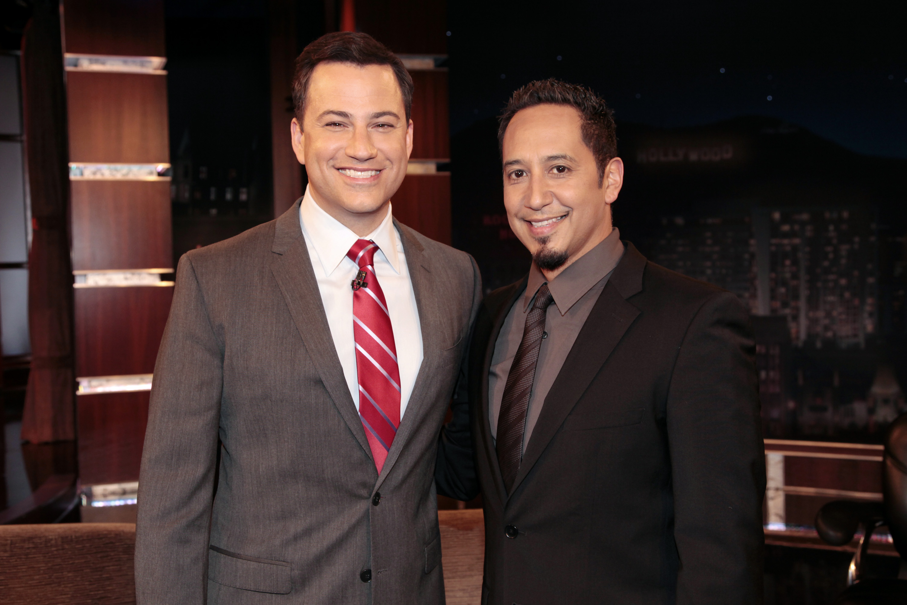 Jimmy Kimmel and Cleto Escobedo III on "Jimmy Kimmel Live!" on April 5, 2012 | Source: Getty Images