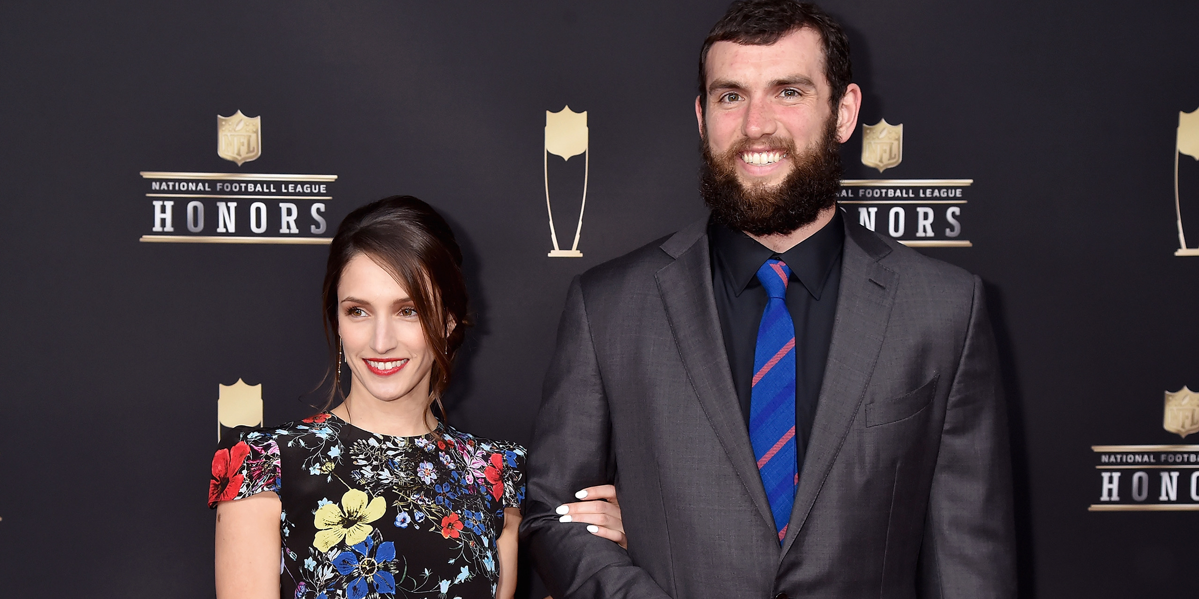 Nicole Pechanec and Andrew Luck. | Source: Getty Images