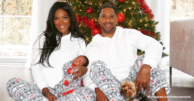 Kenya Moore steals hearts in first Christmas photo with husband and daughter in matching pajamas