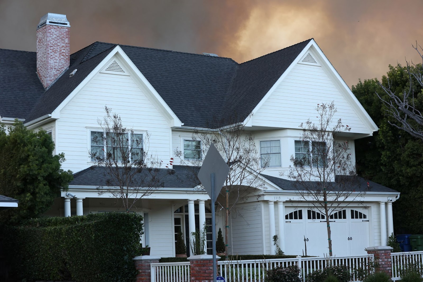 A view of John Goodman's home photographed on January 8, 2025, in Los Angeles, California. | Source: Getty Images