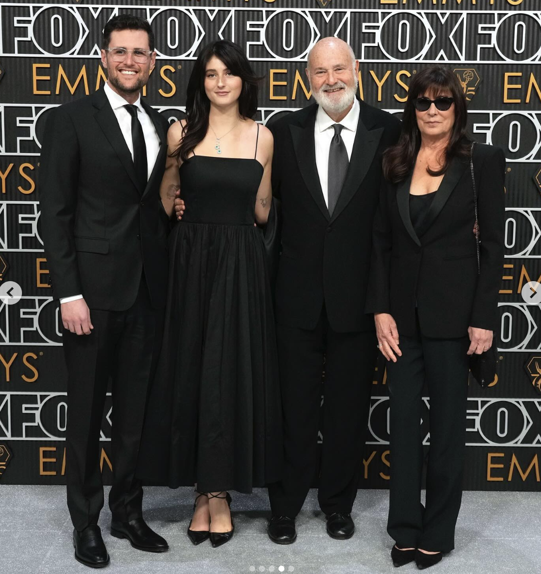 Romy, Jake, and Rob Reiner with Michele Singer at the 75th annual Emmy Awards as seen on Romy's Instagram page in 2024 | Source: Instagram.com/romyreiner/