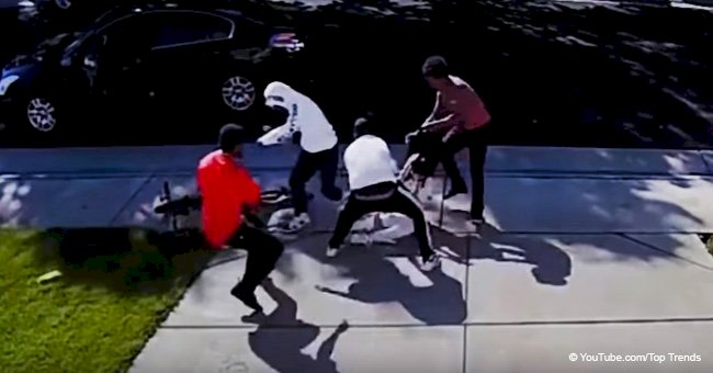 Four teens ruthlessly rip off a helpless boy, 12, and steal his Air Jordans and iPhone