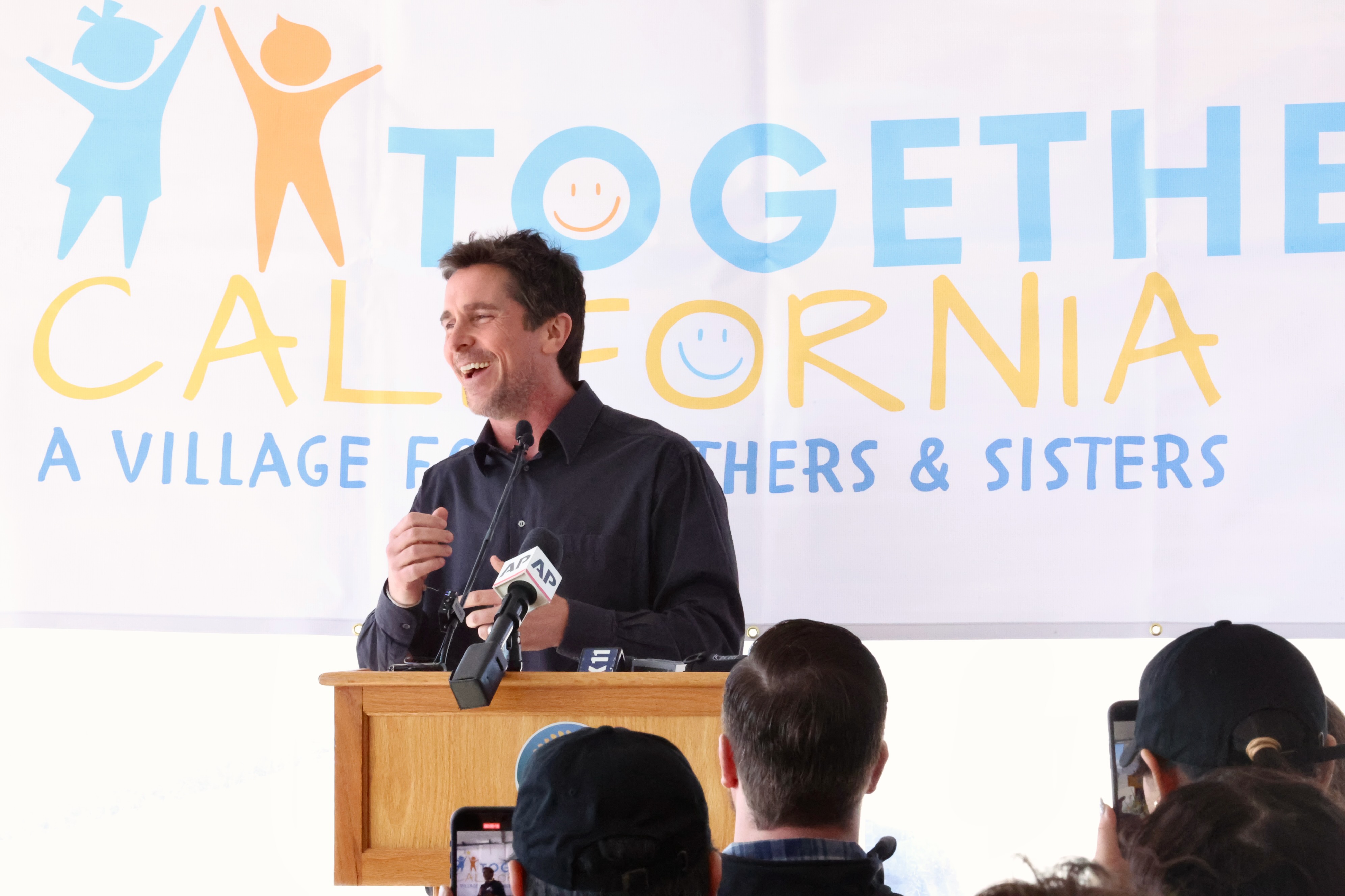 Christian Bale at Together California's Foster Care Center Ground Breaking event on February 7, 2024, in Palmdale. | Source: Getty Images