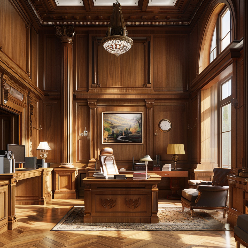 Wood paneled office | Source: Midjourney