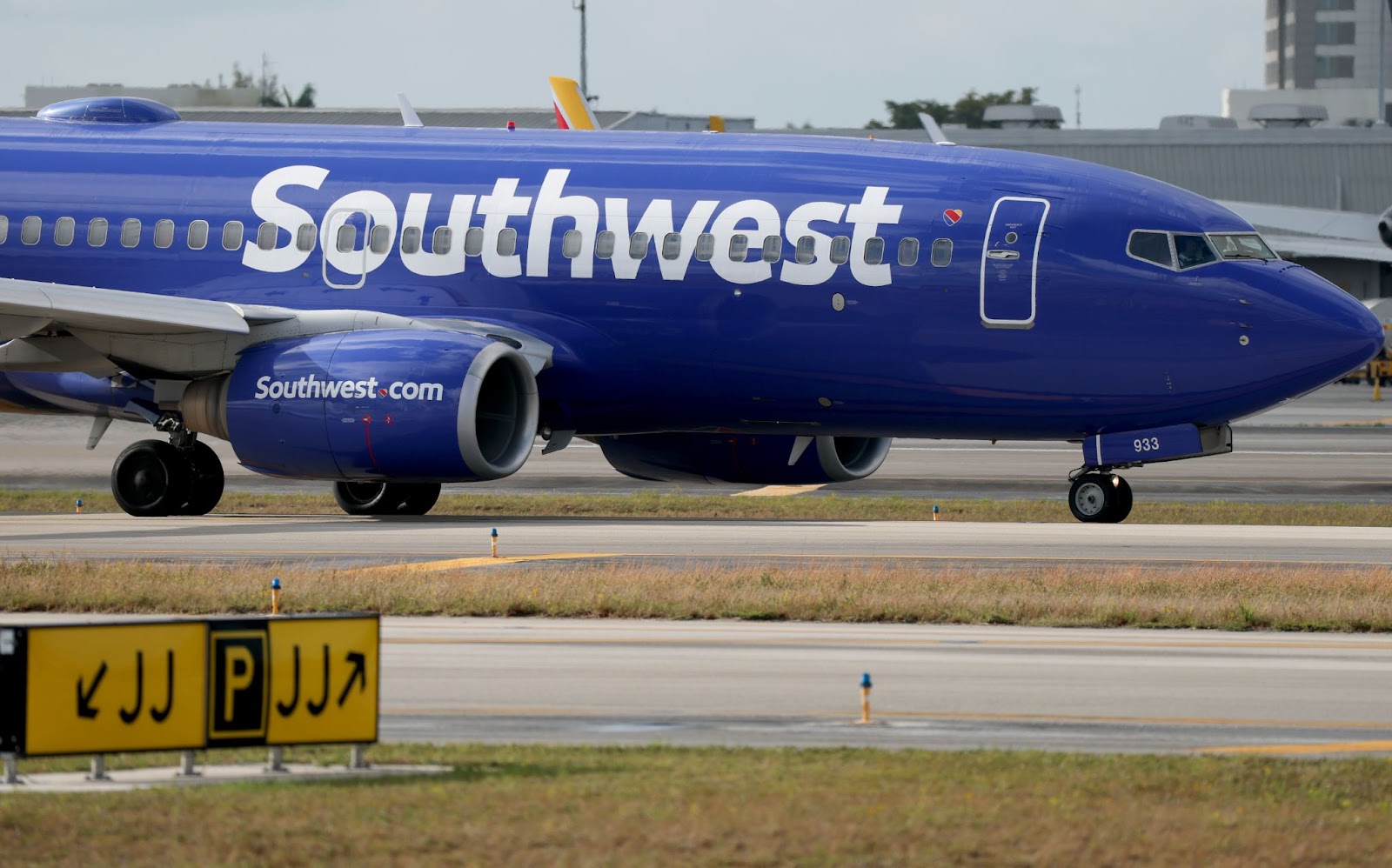 A stationary Southwest Airlines plane on the tarmac at the Miami International Airport on February 19, 2025, in Miami, Florida | Source: Getty Images