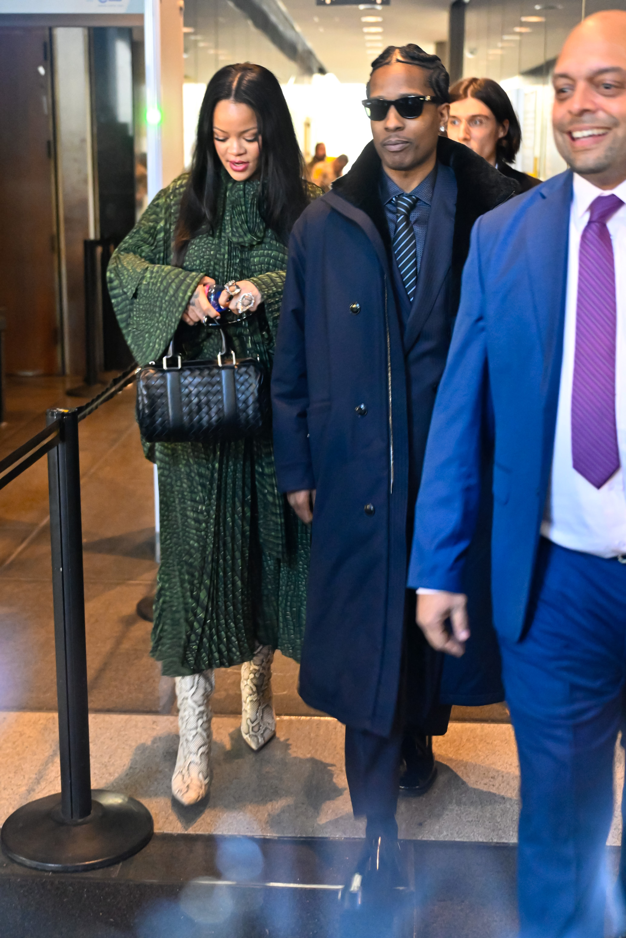 Rihanna and A$AP Rocky leave court in Los Angeles on February 14, 2025 | Source: Getty Images