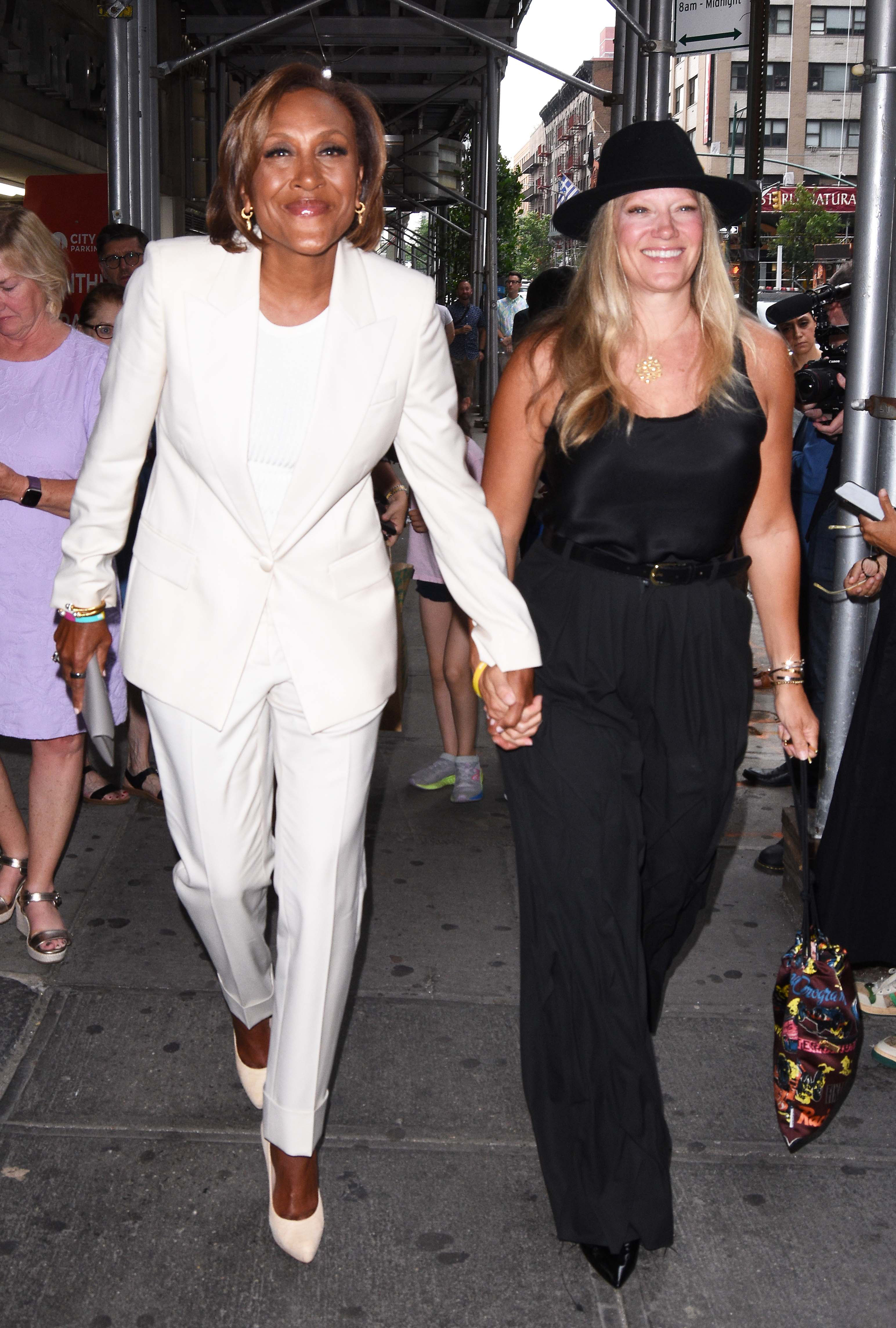 Robin Roberts and Amber Laign seen on June 12, 2025, in New York City | Source: Getty Images