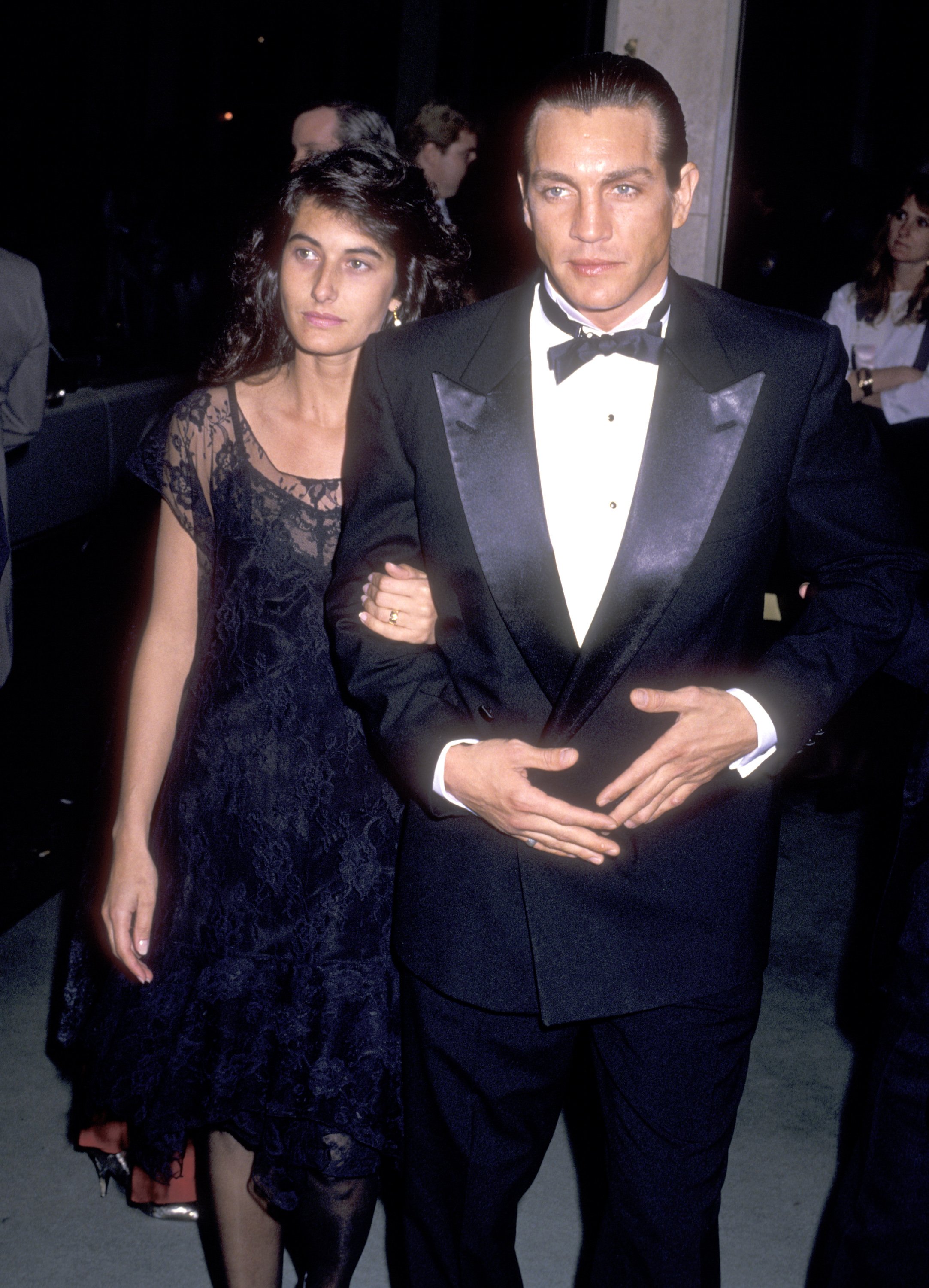Eric Roberts and Kelly Cunningham during the 46th Annual Golden Globe Awards on January 28, 1989 at Beverly Hilton Hotel in Beverly Hills, California. | Source: Getty Images