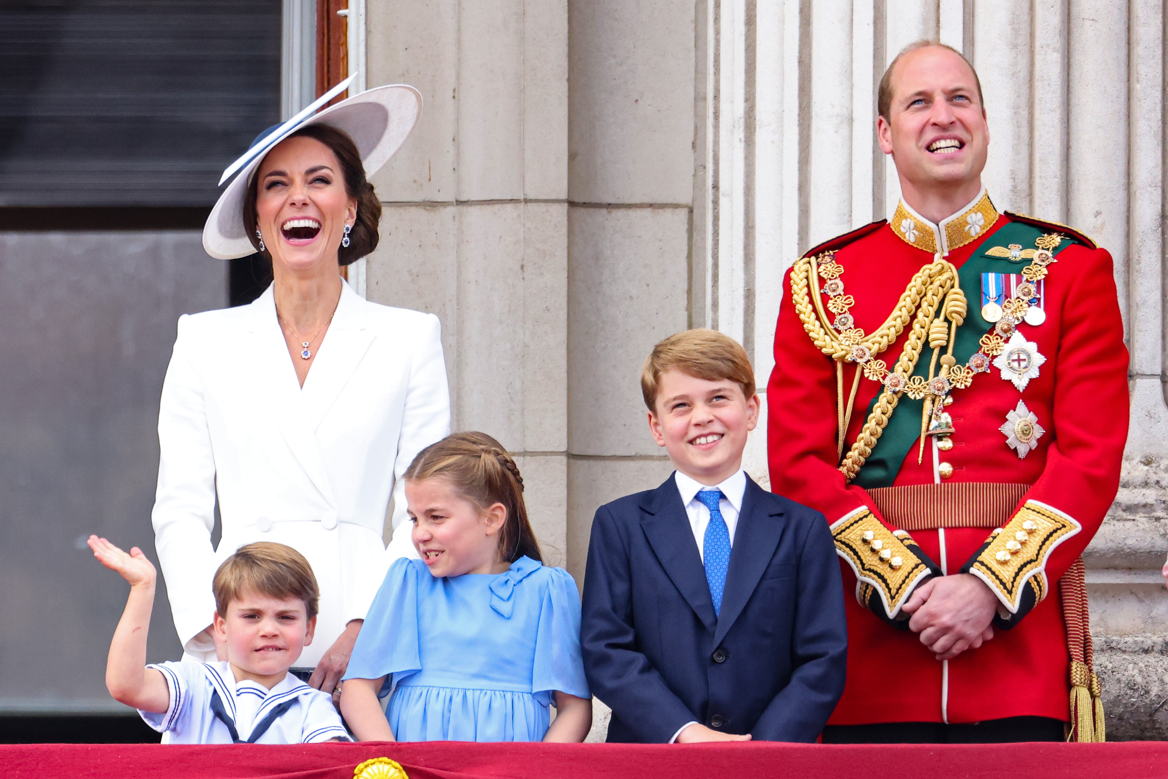 The Prince and Princess of Wales, with their children during the Trooping the Colour parade on June 02, 2022 in London, England | Source: Getty Images