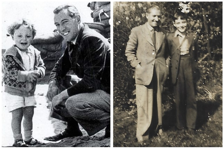 Throwback photos of Anthony Hopkins and his father, Richard Arthur Hopkins, from a Father's Day post dated June 16, 2024 | Source: Instagram/anthonyhopkins