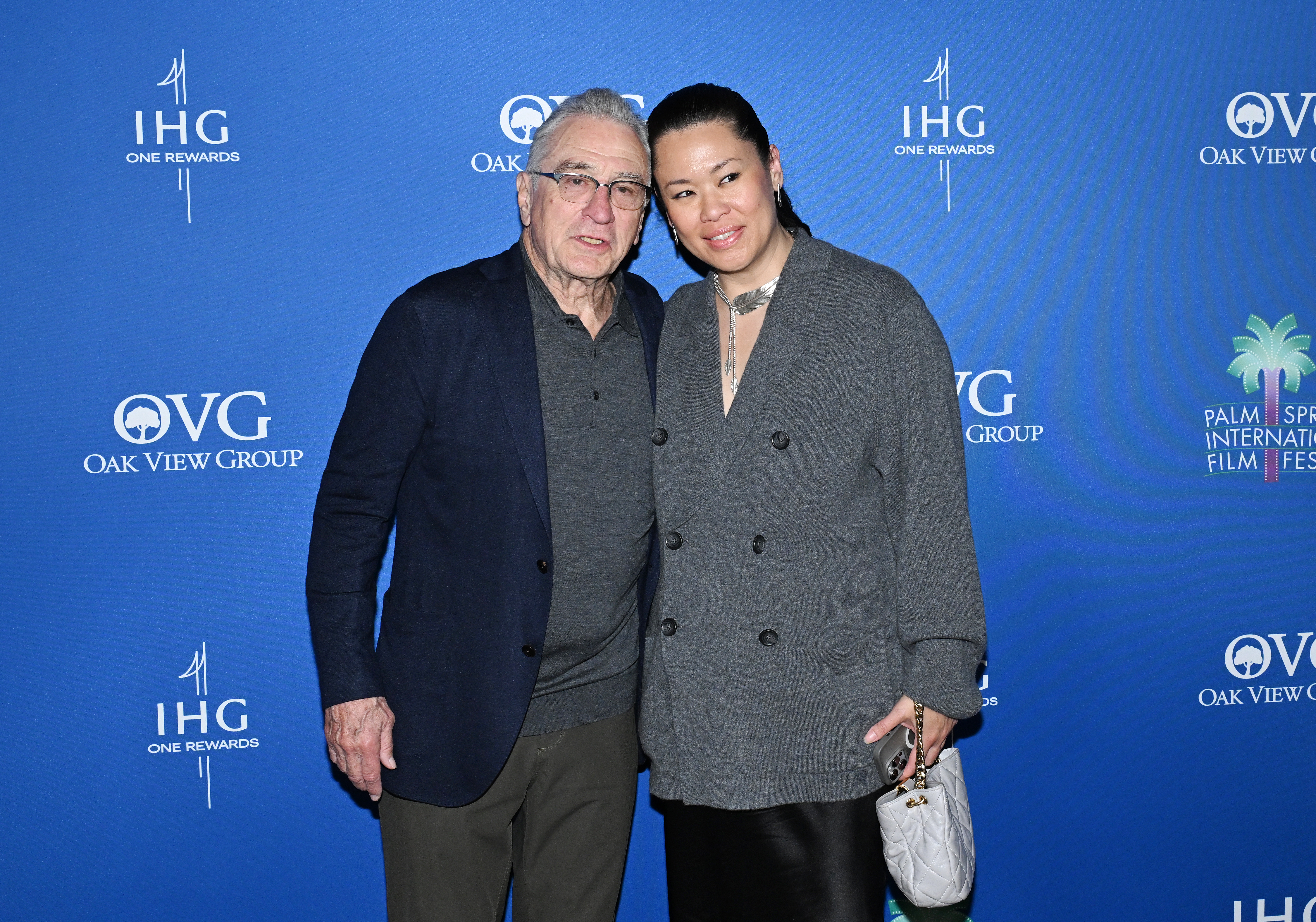 Robert De Niro and Tiffany Chen at the Palm Springs International Film Festival Film Awards in Palm Springs, California on January 4, 2024 | Source: Getty Images