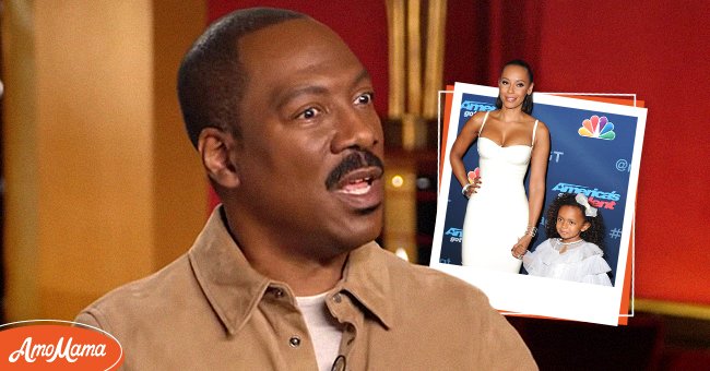 Picture of comedian Eddie Murphy [left]. Melanie Brown and daughter Angel Brown arrive at "America's Got Talent" Season 11 Live Show at Dolby Theatre on August 30, 2016 in Hollywood, California [right] | Photo: Getty Images