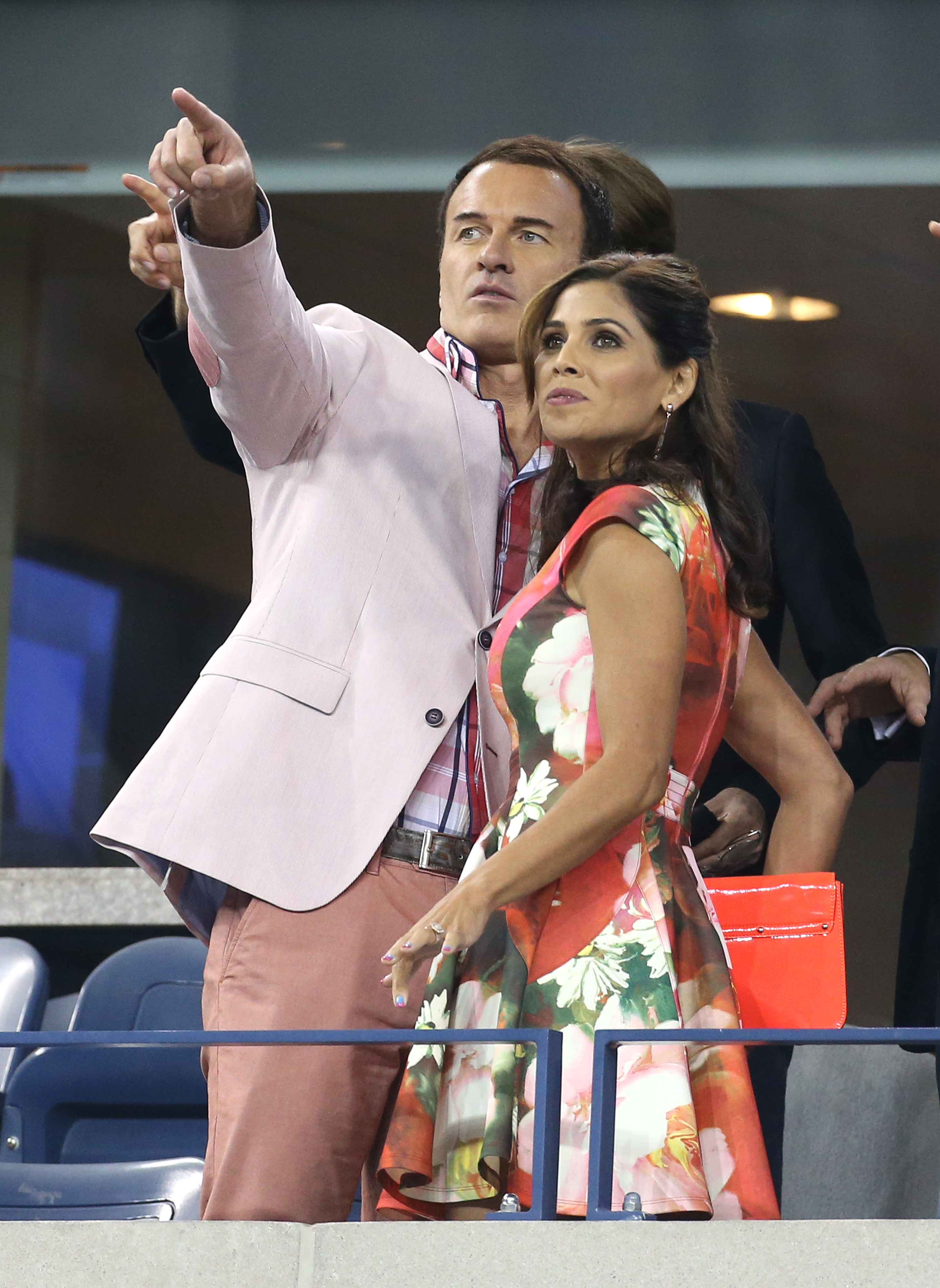 Julian McMahon and Kelly Paniagua attend Day 5 of the 2014 US Open on August 29, 2014, at USTA Billie Jean King National Tennis Center in the Flushing neighborhood of Queens, New York City | Source: Getty Images