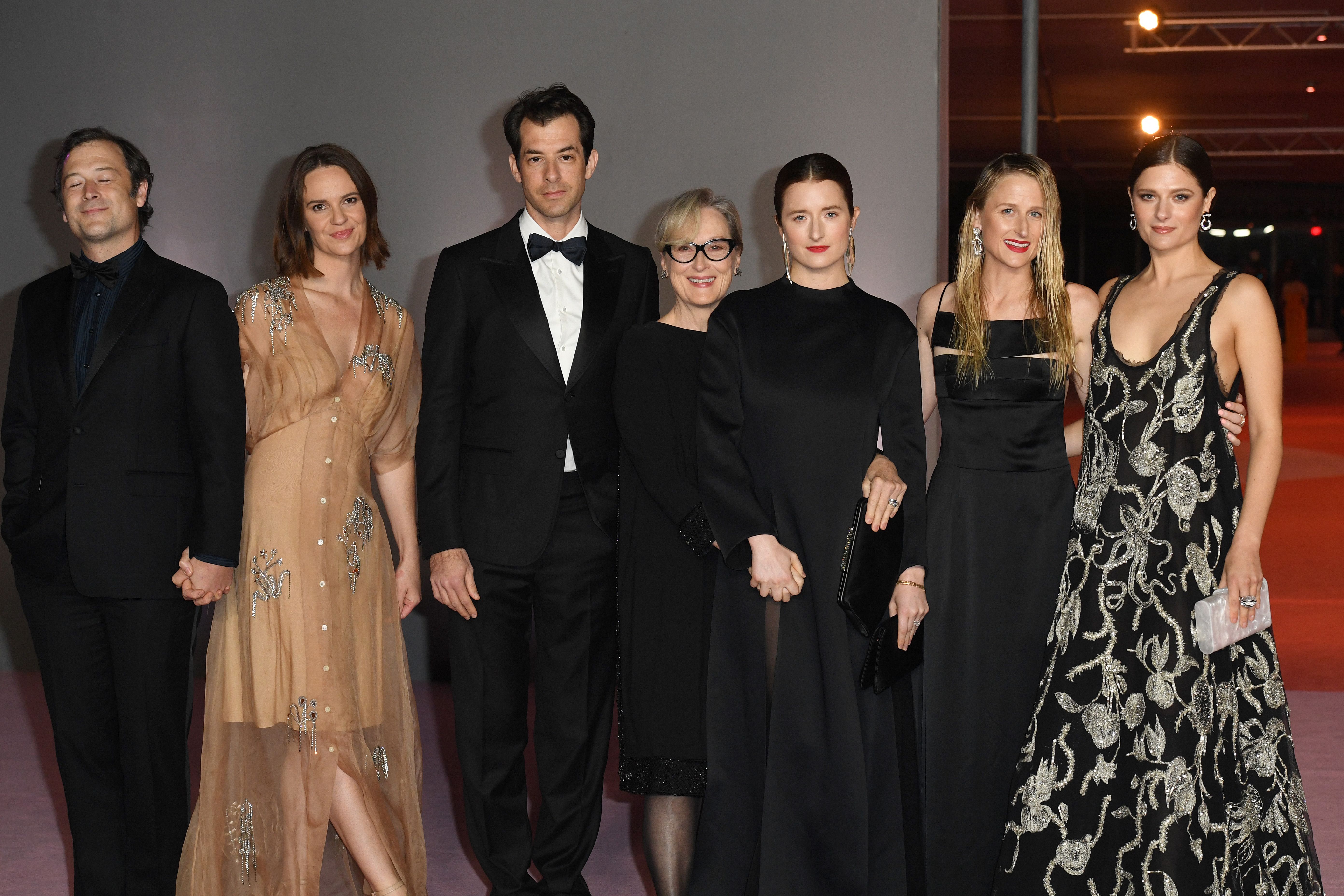 Henry Wolfe, Tamryn Storm Hawker, Mark Ronson, Meryl Streep, Grace Gummer, Mamie Gummer and Louisa Jacobson attend the 3rd Annual Academy Museum Gala at Academy Museum of Motion Pictures on December 3, 2023 in Los Angeles, California | Source: Getty Images