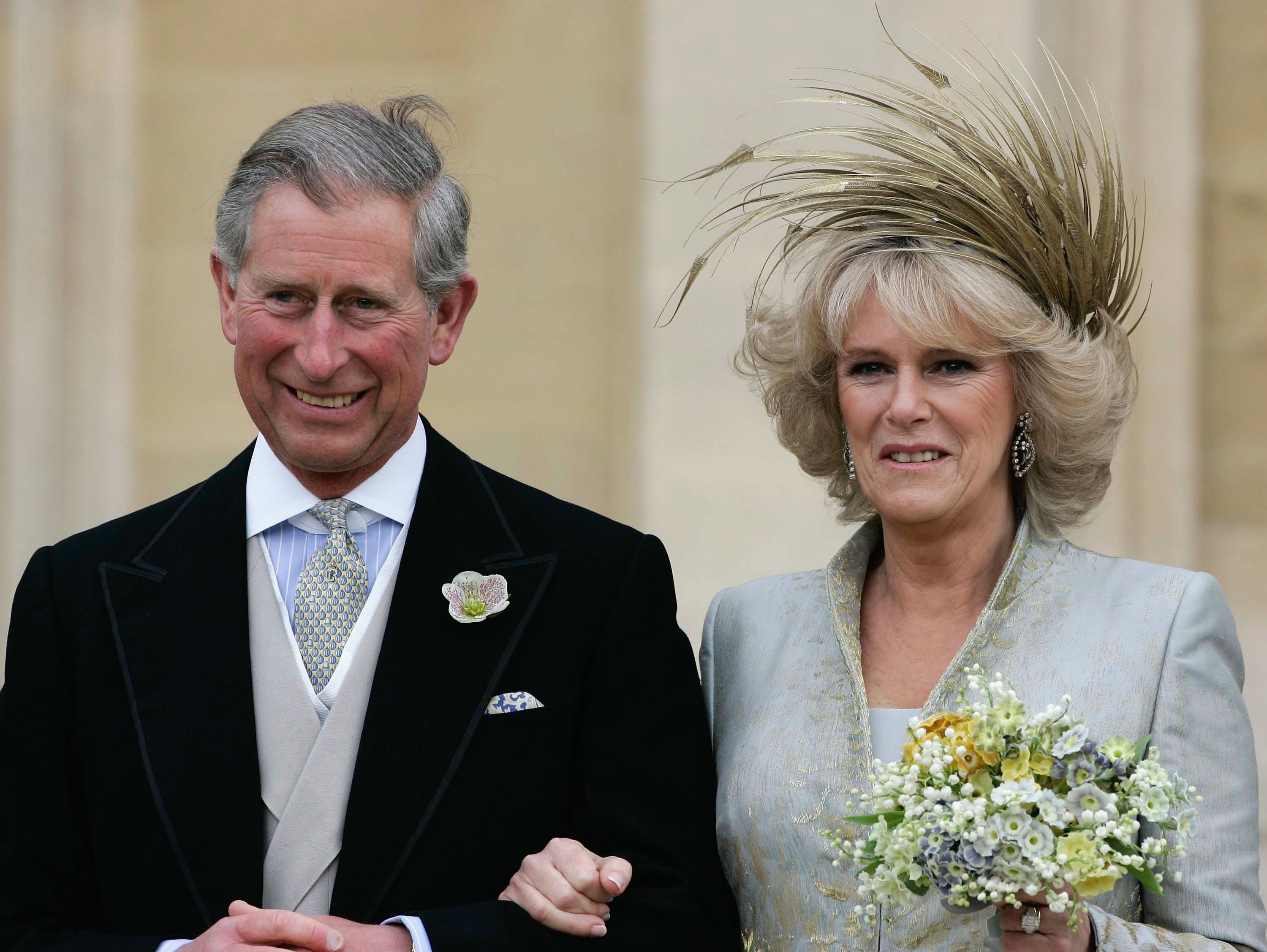 Prince Charles and Duchess Camilla Parker Bowles on April 9, 2005 | Source: Getty Images 