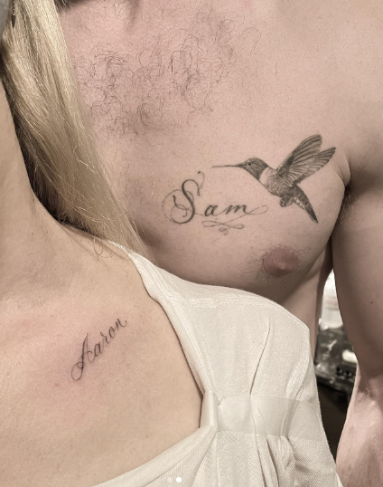 Sam and Aaron Taylor-Johnson tattoos of each other | Source: Instagram.com/Dr_woo
