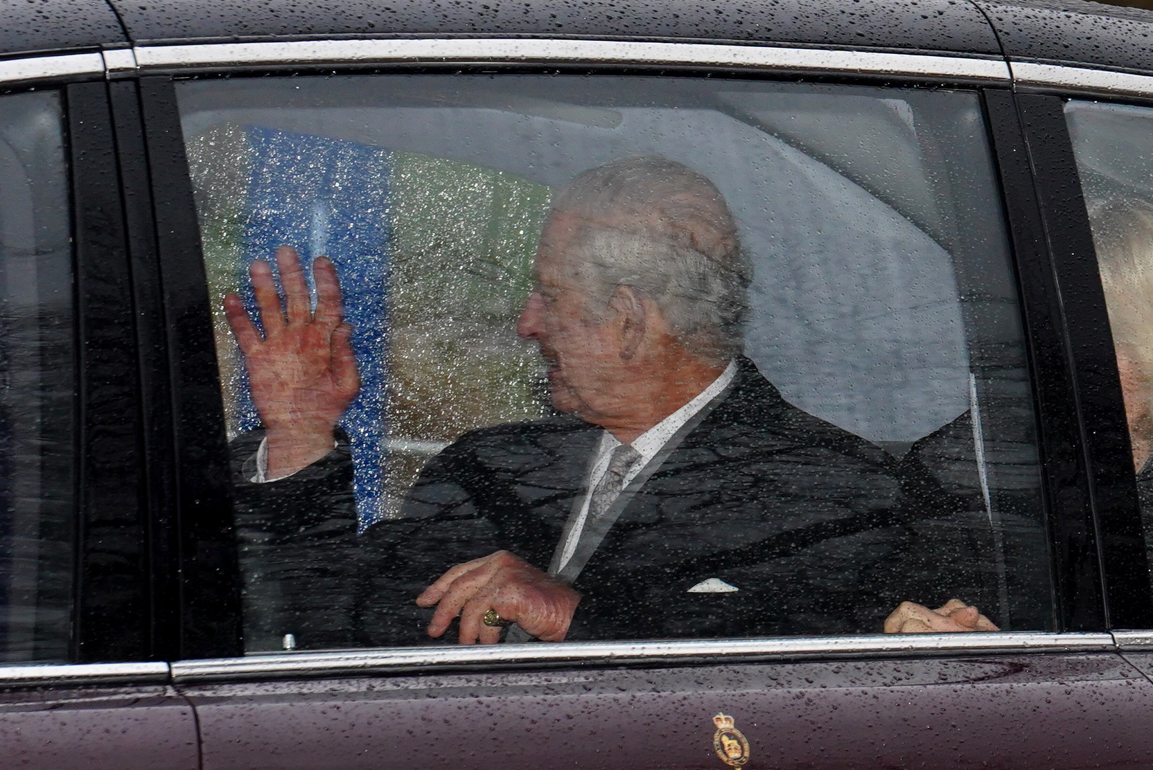 King Charles III arriving at Clarence House in London on February 13, 2024. | Source: Getty Images