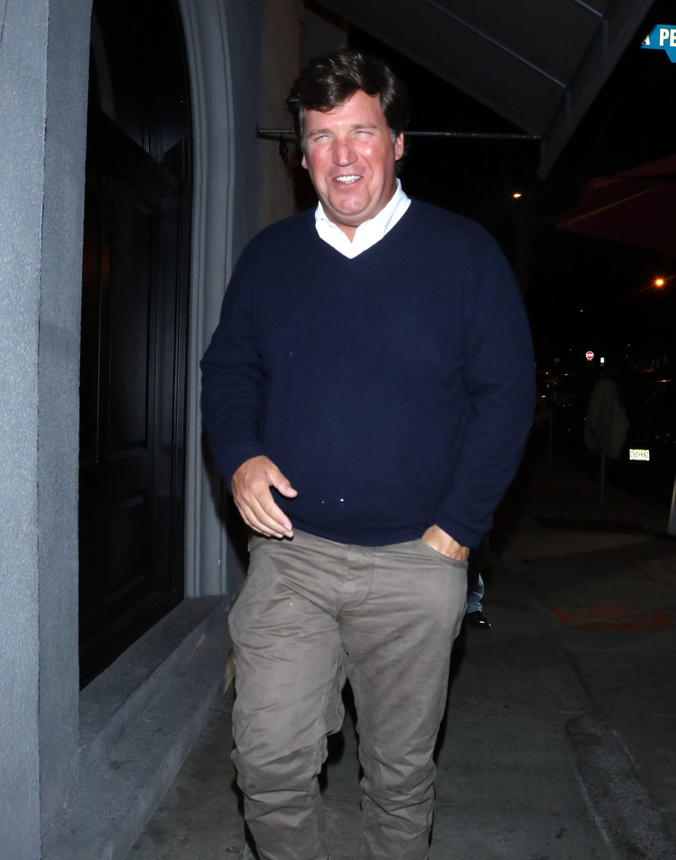 Tucker Carlson is seen on January 15, 2020, in Los Angeles, California | Source: Getty Images
