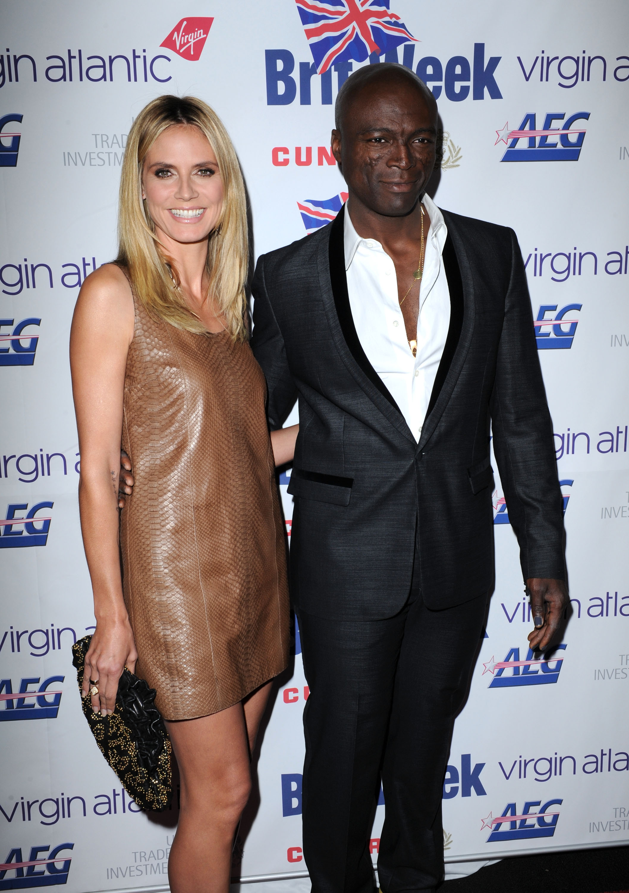 Heidi Klum and Seal at the BritWeek Gala Dinner Benefiting LA's BEST "Joy Of Reading" on April 28, 2011, in Los Angeles, California | Source: Getty Images